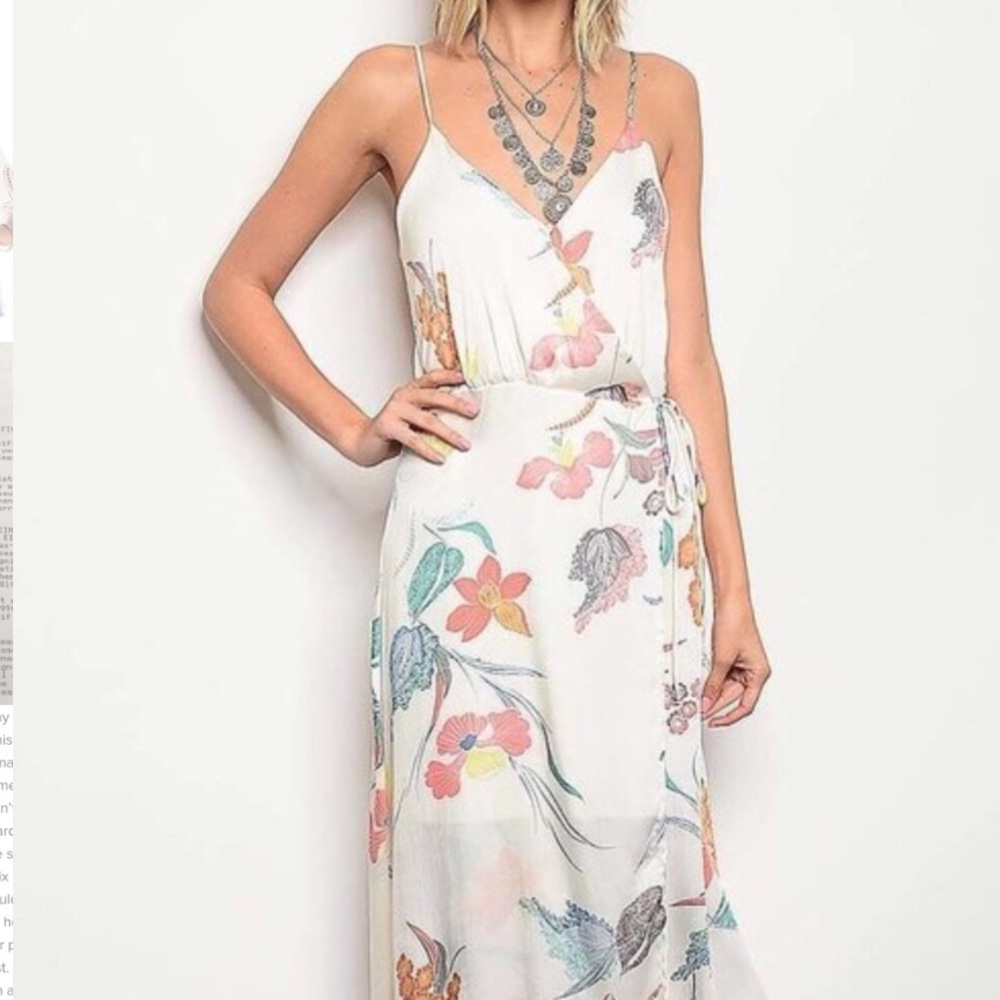 NWT! Floral wrap dress